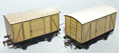 Lot 352 - Two Hornby Dublo Post War SR Meat Wagons, one...