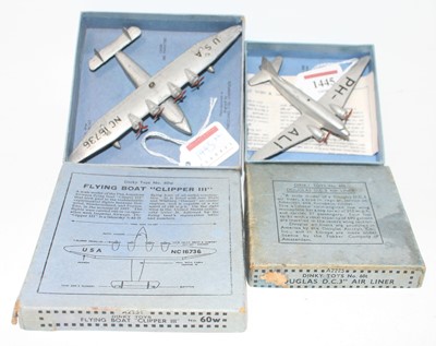 Lot 1445 - A Dinky Toys blue boxed aircraft group, two...