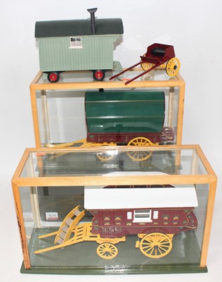 Lot 1078 - Two hand built wooden models of a ledge...