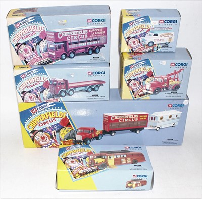 Lot 2447 - Six various boxed Corgi Chipperfields Circus...