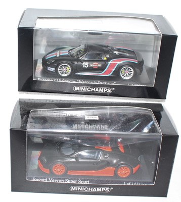 Lot 2123 - A Minichamps boxed race and luxury car group...