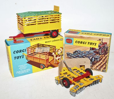 Lot 1258 - Corgi Toys Boxed Farming Attachment group, 2...