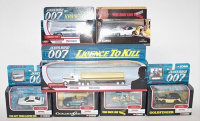 Lot 2543 - Seven various window boxed Corgi James Bond...