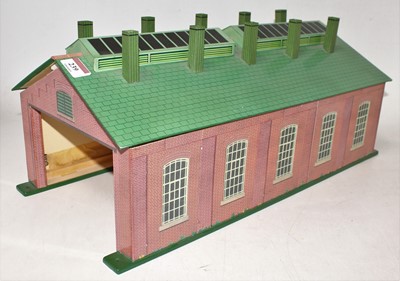Lot 239 - A very well made repro Hornby No.2 Engine Shed,...