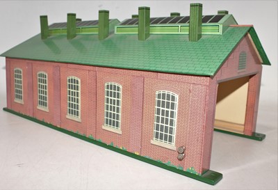 Lot 239 - A very well made repro Hornby No.2 Engine Shed,...