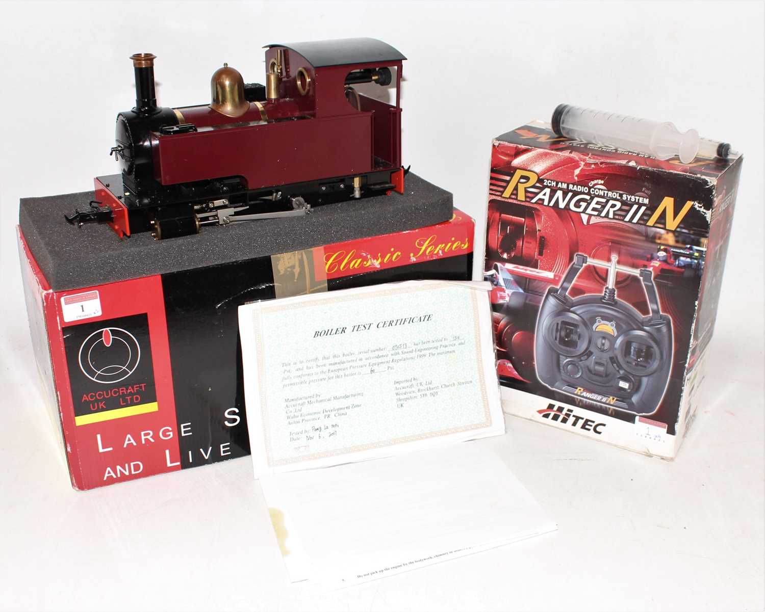 Lot 1 - Accucraft Gauge 1 Live Steam Gas Fired model...