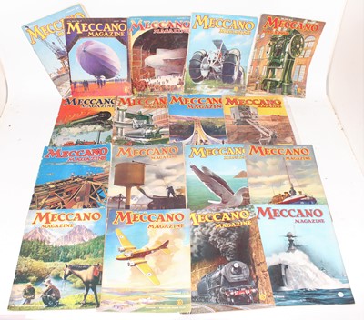 Lot 18 - 17 issues of Meccano Magazine, various dates...