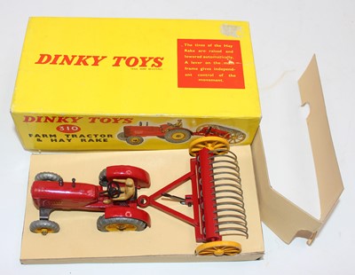 Lot 1463 - Dinky Toys, 310, Tractor and Hay Rake,...