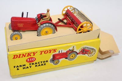 Lot 1463 - Dinky Toys, 310, Tractor and Hay Rake,...