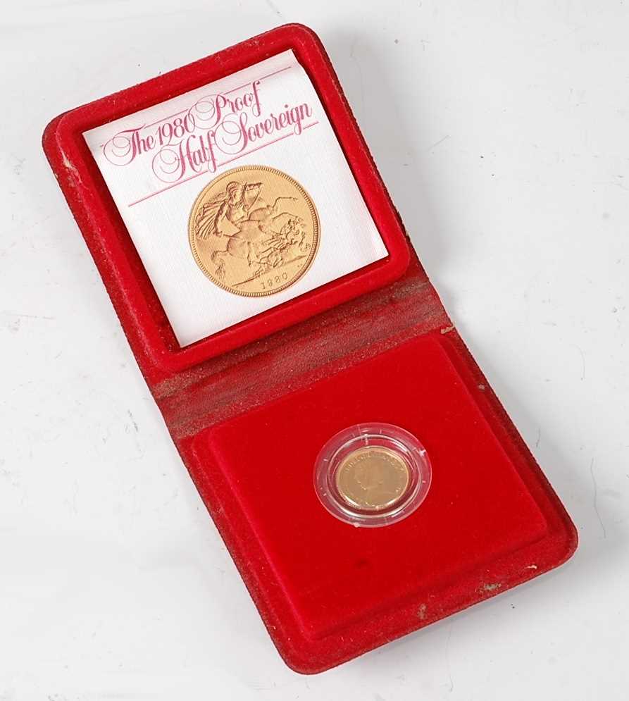 Lot 2041 - Great Britain, 1980 gold proof half sovereign,...