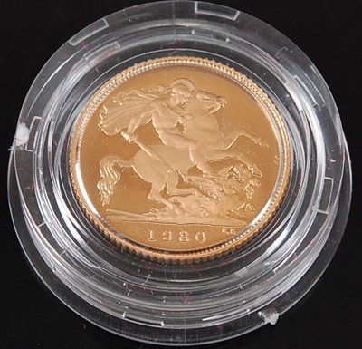 Lot 2041 - Great Britain, 1980 gold proof half sovereign,...