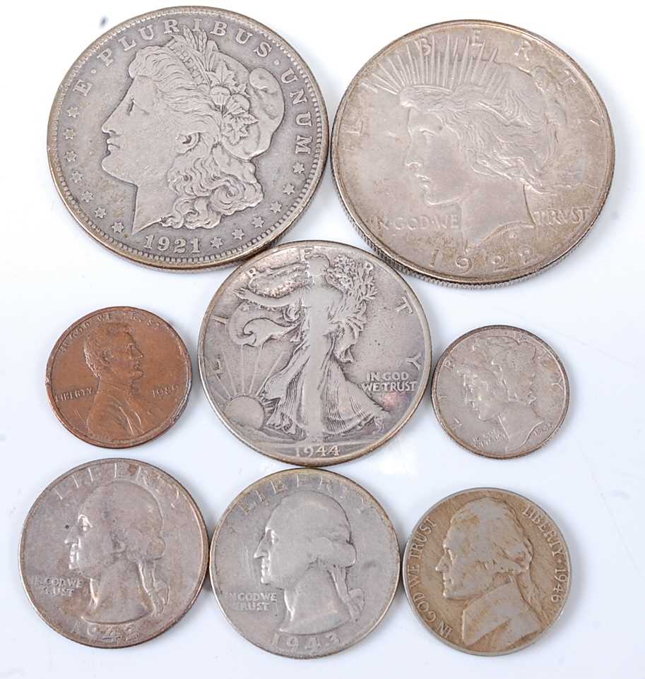 Lot 2181 - U.S.A., 1921 silver Morgan dollar, obv;...