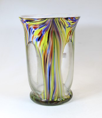 Lot 1 - A large 20th century Murano style glass vase,...