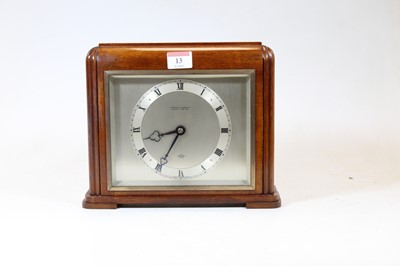 Lot 13 - An Elliott mahogany cased mantel clock, having...