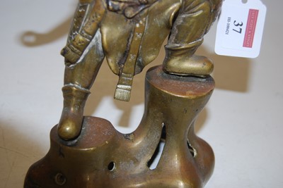 Lot 37 - A modern gilt bronze figure of a Chinese...