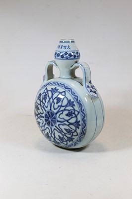 Lot 44 - A reproduction Chinese blue and white moon...