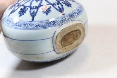 Lot 44 - A reproduction Chinese blue and white moon...