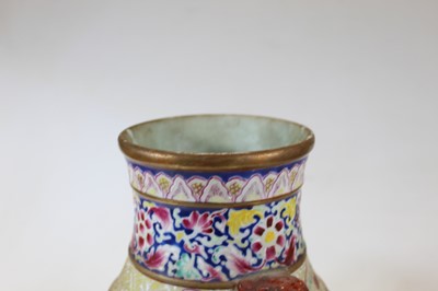 Lot 52 - A Chinese porcelain vase, of baluster form,...