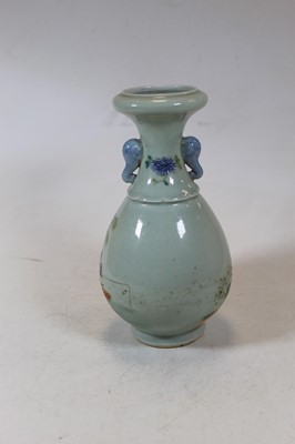 Lot 56 - A Chinese celadon glazed vase, having a flared...
