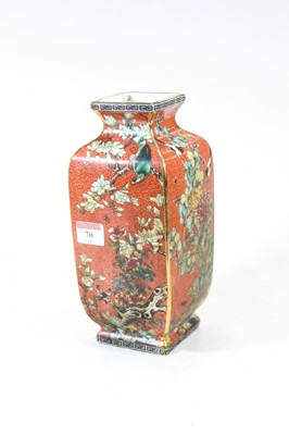 Lot 70 - A modern Chinese vase, of square section, on a...
