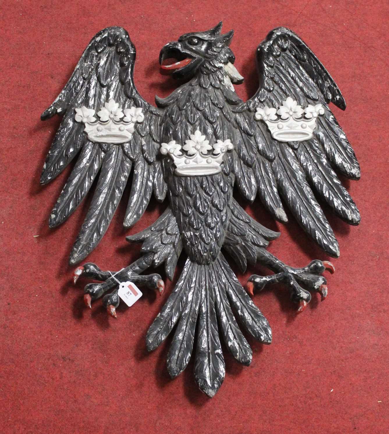 Lot 87 - A cast metal Barclays Bank eagle, h.70cm