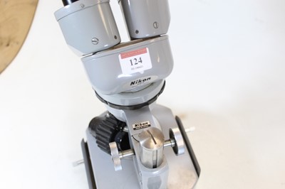 Lot 124 - A Nikon Binocular Microscope No. 90810