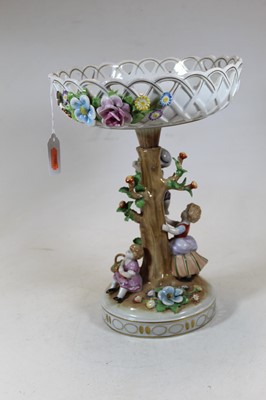 Lot 126 - A German porcelain table centrepiece, the...