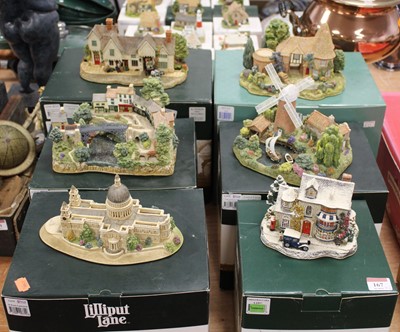 Lot 167 - A collection of six boxed Lilliput Lane...