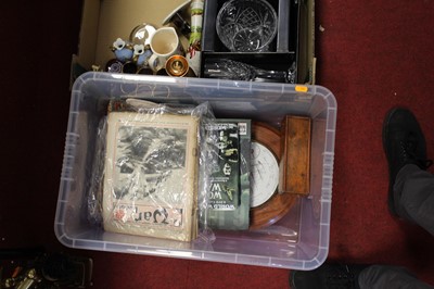 Lot 175 - Two boxes of miscellaneous items, to include a...