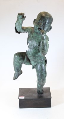 Lot 150 - A large contemporary bronze model of a baby...