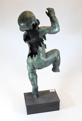 Lot 150 - A large contemporary bronze model of a baby...