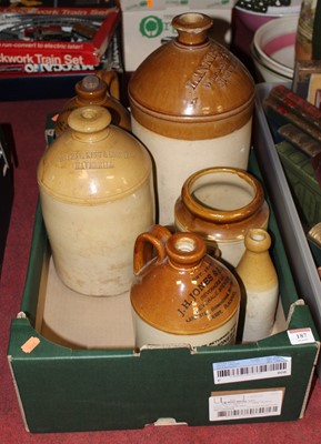 Lot 187 - A T Smith & Co Canal Pottery stoneware flagon...