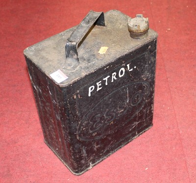 Lot 189 - A black painted ESSO petrol can