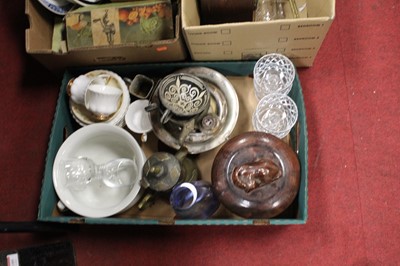 Lot 191 - Three boxes of miscellaneous items, to include...