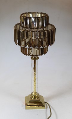 Lot 29 - A contemporary table lamp, having three...