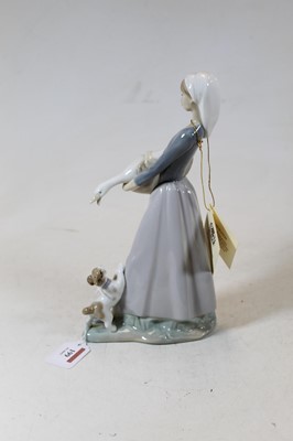Lot 199 - A Lladro figure of a young girl holding a...