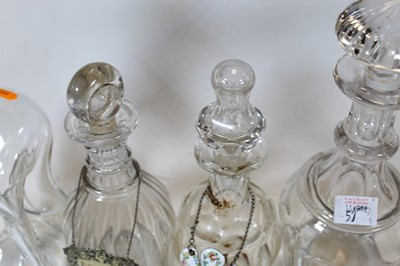 Lot 57 - A George V decanter, of hourglass form, having...