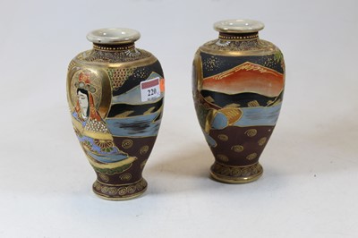 Lot 220 - A pair of Japanese Taisho period vases, of...