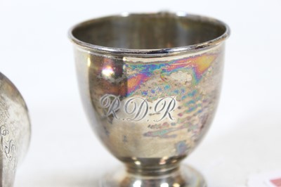 Lot 258 - A 1970s silver christening mug initialled RDR...