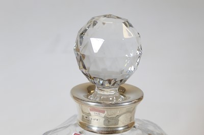 Lot 260 - A modern cut clear glass decanter and stopper...