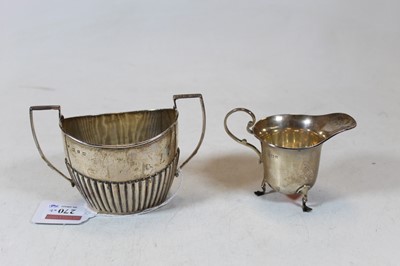 Lot 270 - A late Victorian silver sugar bowl of oval...