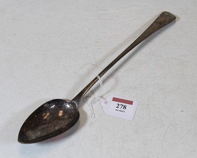 Lot 278 - A George III silver basting spoon, 2.7oz