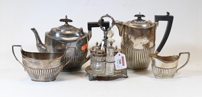 Lot 280 - A matched Victorian and later silver...