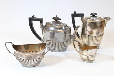 Lot 280 - A matched Victorian and later silver...