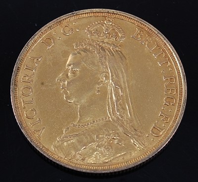 Lot 2078 - Great Britain, 1887 gold two pound coin,...