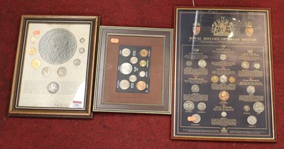 Lot 294 - A framed set of King George V coins, from...