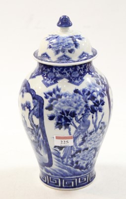 Lot 225 - A Chinese blue and white jar and cover, of...