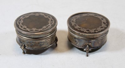 Lot 320 - A near-pair of George V silver, tortoiseshell...