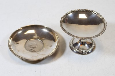 Lot 326 - An Elizabeth II silver dish inset with a...