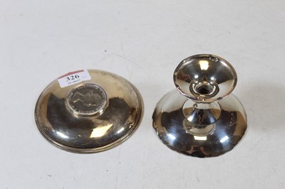 Lot 326 - An Elizabeth II silver dish inset with a...